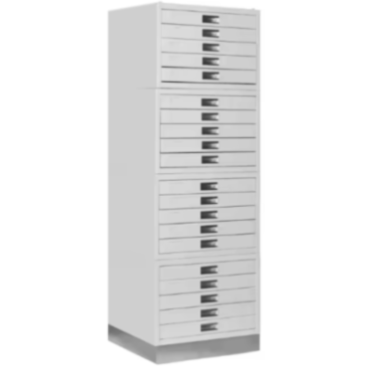 Modern stainless steel paraffin block storage cabinet with HEPA filtration system in a pathology laboratory
