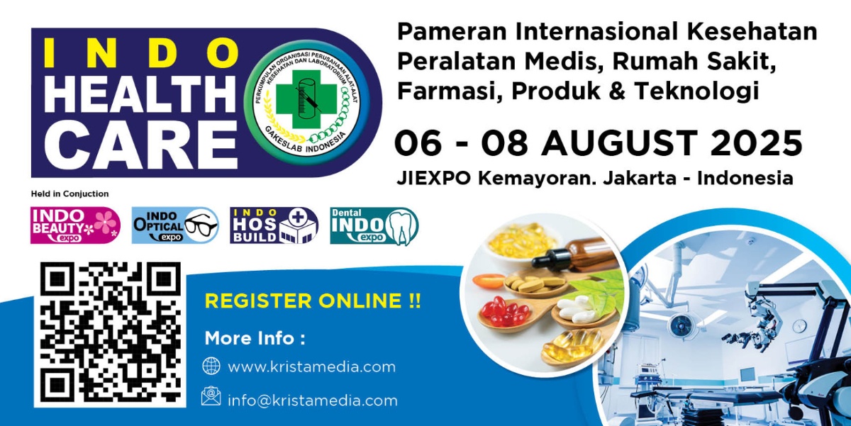 Indo Healthcare Gakeslab Expo 2025 exhibition hall overview