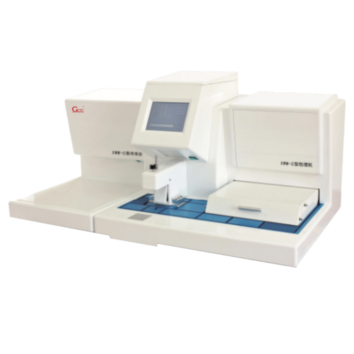 Complete set of histopathology equipment for tissue fixation, dehydration, embedding, and microtomy
