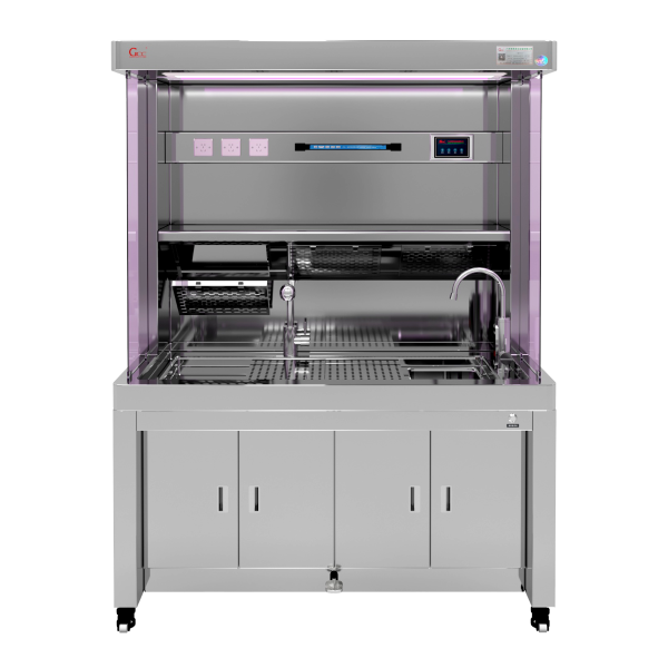 Advanced 304 stainless steel Grossing Station with open-top design, dual-side access, and smart ventilation for safe tissue processing