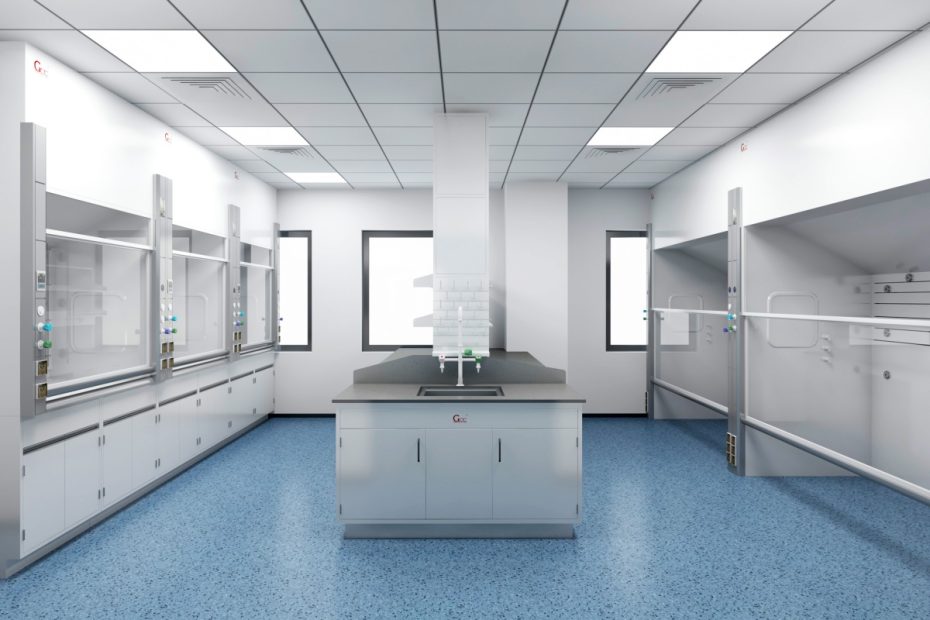 Modern modular pathology laboratory with compact, connected diagnostic equipment and digital workstations