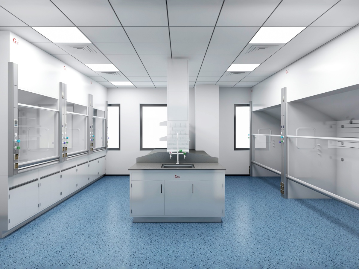 Modern modular pathology laboratory with compact, connected diagnostic equipment and digital workstations