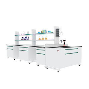 Multi-functional integrated laboratory bench with modular design, fume extraction, and ultrasonic cleaning for safe and efficient laboratory workflows.