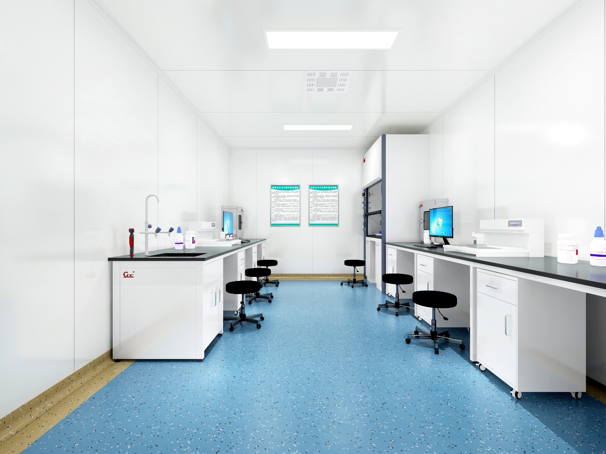 Pathologist working at a clean, modern pathology lab station