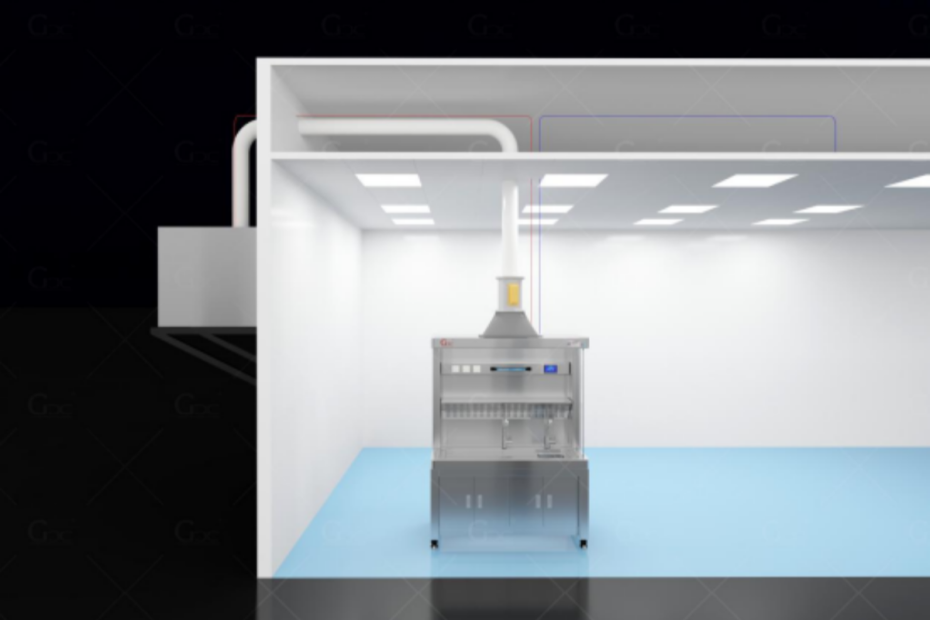 Grossing station for pathology specimen processing with ventilation system