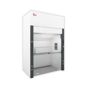 Walk-in fume hood with spacious interior for laboratory safety