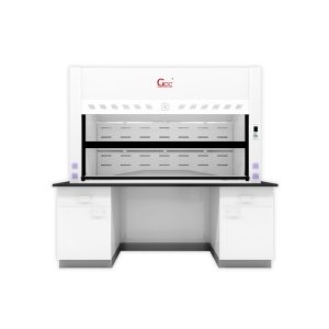 Negative-pressure fume cabinet extracting hazardous fumes and protecting laboratory personnel