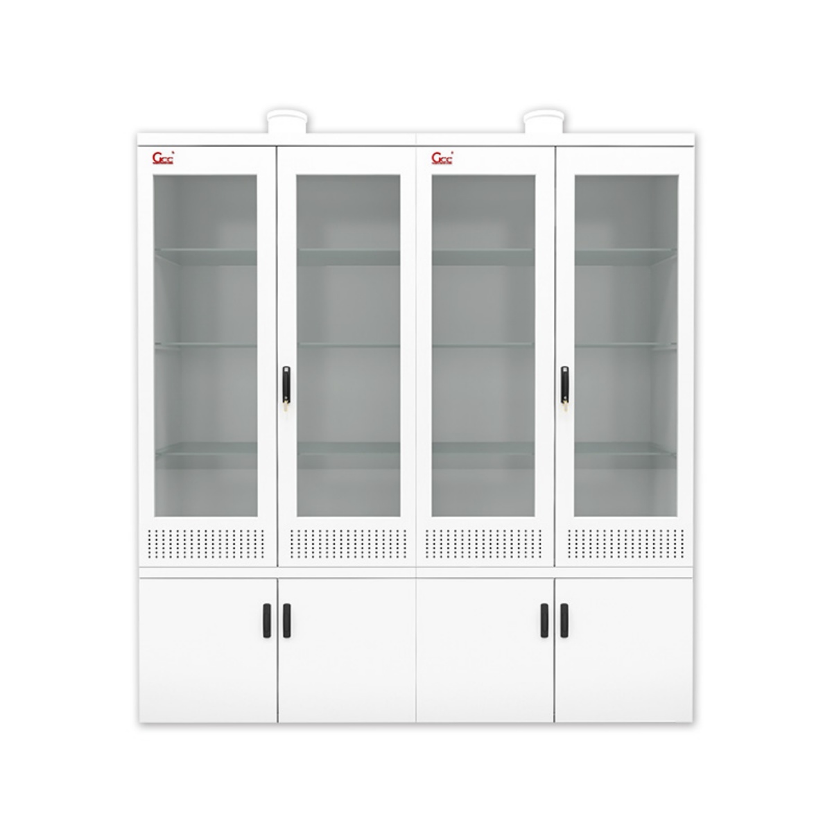 Dual-channel ventilated specimen cabinet for pathology laboratories with separated airflow and filtration systems