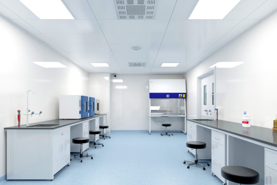 Pathology department environmental control showing biosafety zoning and airflow design