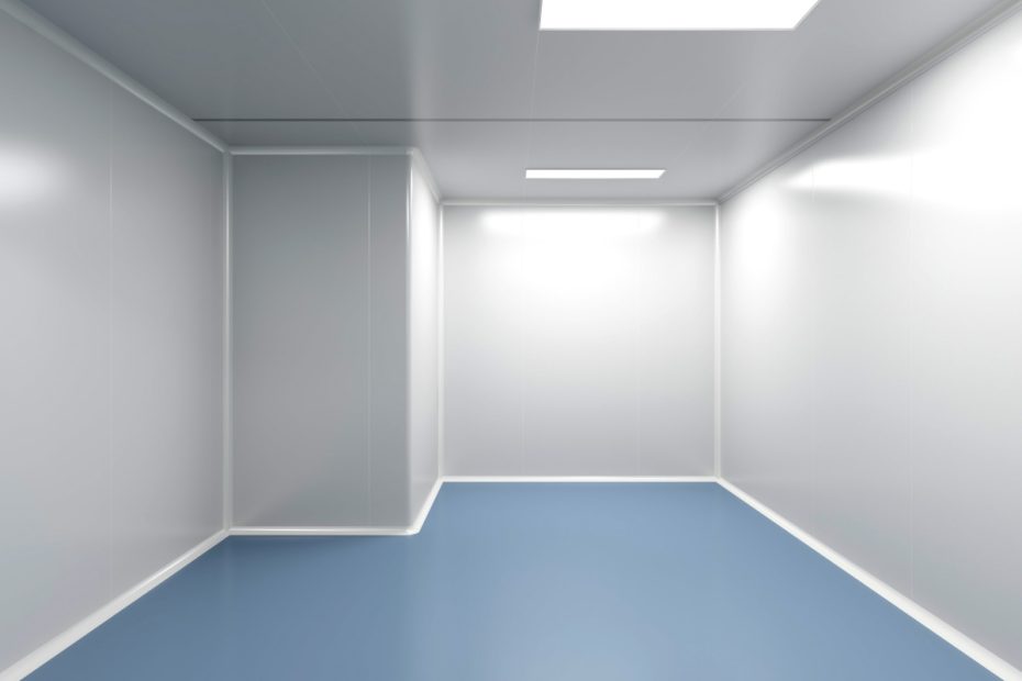 Pathology laboratory design showing workflow layout, ventilation, and equipment placement