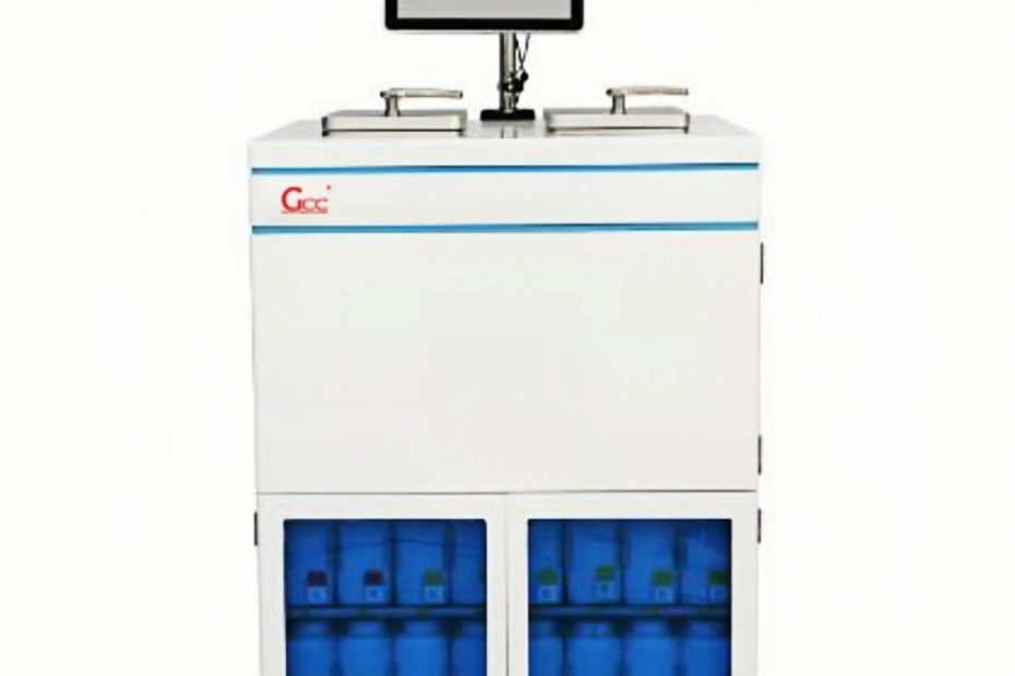 Tissue Processor in a pathology lab, showing automated functions like dehydration, clearing, and embedding.