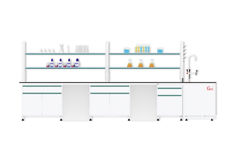 Stainless steel central laboratory bench for pathology laboratory